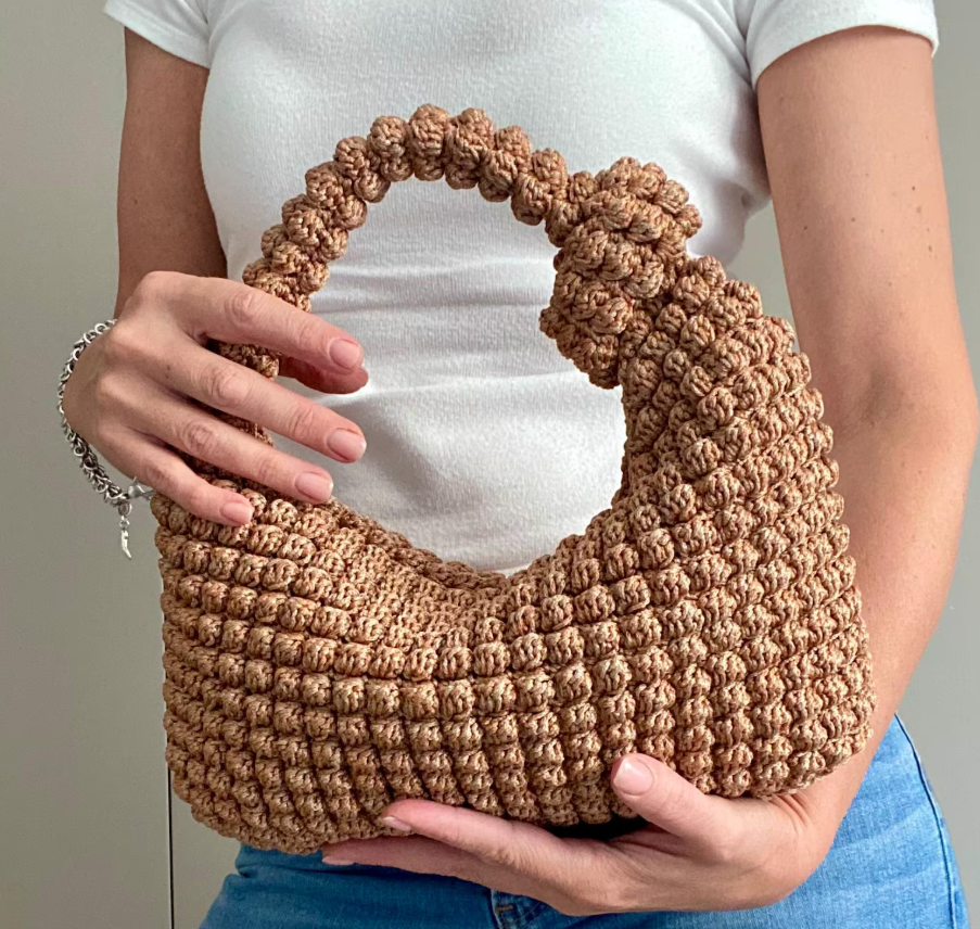 Crochet Crescent Bag Pattern PDF | Easy Boho Handbag Tutorial | Instant Digital Download